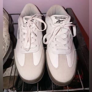 Reebok Classic White and Gray Sneakers